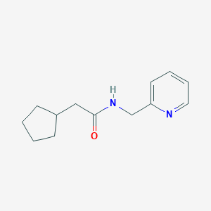 molecular formula C13H18N2O B308679 2-cyclopentyl-N-(2-pyridinylmethyl)acetamide 