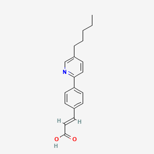 molecular formula C19H21NO2 B3086809 3-[4-(5-戊基-吡啶-2-基)-苯基]-丙烯酸 CAS No. 1164538-14-0