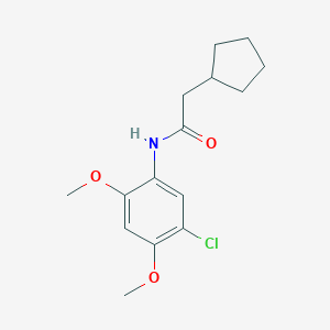 molecular formula C15H20ClNO3 B308681 N-(5-chloro-2,4-dimethoxyphenyl)-2-cyclopentylacetamide 