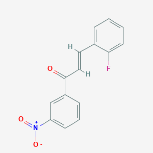 molecular formula C15H10FNO3 B3086817 (E)-3-(2-fluorophenyl)-1-(3-nitrophenyl)prop-2-en-1-one CAS No. 1164552-83-3