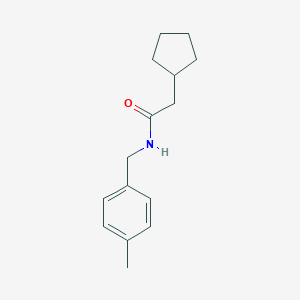 molecular formula C15H21NO B308682 2-cyclopentyl-N-(4-methylbenzyl)acetamide 