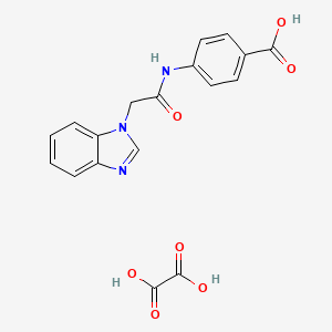 molecular formula C18H15N3O7 B3086820 4-(2-Benzoimidazol-1-YL-acetylamino)-benzoic acid oxalate CAS No. 1164558-12-6