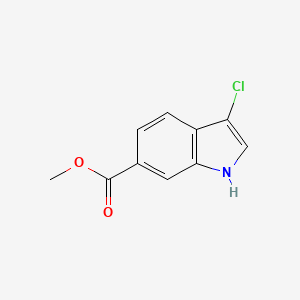 molecular formula C10H8ClNO2 B3086840 Methyl 3-chloro-1H-indole-6-carboxylate CAS No. 116482-50-9
