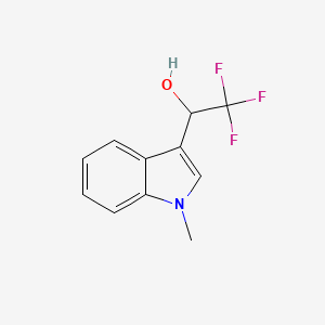 molecular formula C11H10F3NO B3086901 2,2,2-trifluoro-1-(1-methyl-1H-indol-3-yl)-1-ethanol CAS No. 116757-91-6
