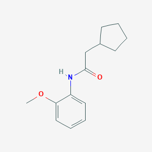 molecular formula C14H19NO2 B308692 2-cyclopentyl-N-(2-methoxyphenyl)acetamide 