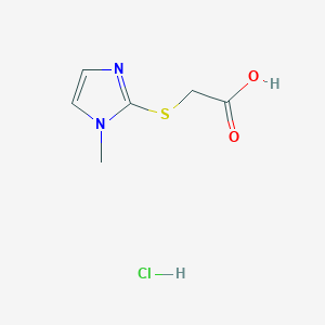 molecular formula C6H9ClN2O2S B3086938 [(1-Methyl-1H-imidazol-2-yl)thio]acetic acid hydrochloride CAS No. 116956-03-7