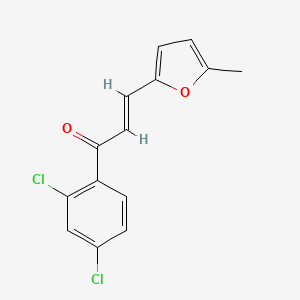 molecular formula C14H10Cl2O2 B3086952 (2E)-1-(2,4-Dichlorophenyl)-3-(5-methylfuran-2-yl)prop-2-en-1-one CAS No. 1169834-23-4