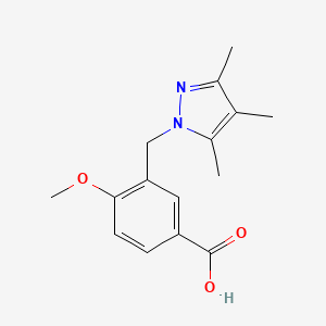 4-Methoxy-3-[(3,4,5-trimethyl-1H-pyrazol-1-YL)-methyl]benzoic acid