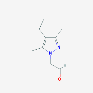 (4-ethyl-3,5-dimethyl-1H-pyrazol-1-yl)acetaldehyde