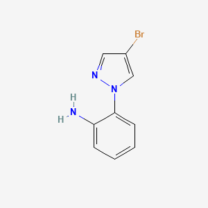 molecular formula C9H8BrN3 B3086993 2-(4-Bromopyrazol-1-yl)aniline CAS No. 1170086-22-2