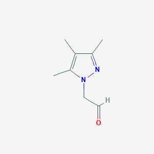 molecular formula C8H12N2O B3087001 (3,4,5-三甲基-1H-吡唑-1-基)乙醛 CAS No. 1170098-09-5