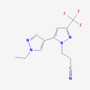 3-[5-(1-Ethylpyrazol-4-yl)-3-(trifluoromethyl)pyrazolyl]propanenitrile