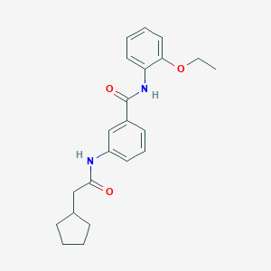 molecular formula C22H26N2O3 B308707 3-[(cyclopentylacetyl)amino]-N-(2-ethoxyphenyl)benzamide 