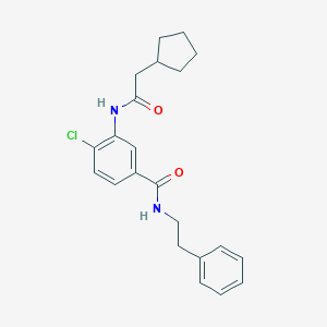 4-chloro-3-[(cyclopentylacetyl)amino]-N-(2-phenylethyl)benzamide