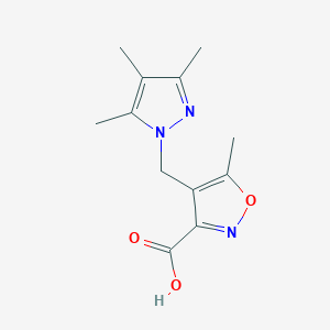 5-Methyl-4-[(3,4,5-trimethyl-1H-pyrazol-1-YL)-methyl]isoxazole-3-carboxylic acid