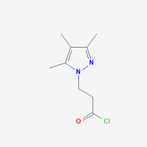 molecular formula C9H13ClN2O B3087128 3-(3,4,5-三甲基-1H-吡唑-1-基)丙酰氯 CAS No. 1171357-80-4