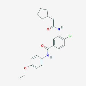 molecular formula C22H25ClN2O3 B308717 4-chloro-3-[(cyclopentylacetyl)amino]-N-(4-ethoxyphenyl)benzamide 