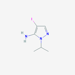 molecular formula C6H10IN3 B3087172 4-碘-1-(丙-2-基)-1H-吡唑-5-胺 CAS No. 1171582-01-6