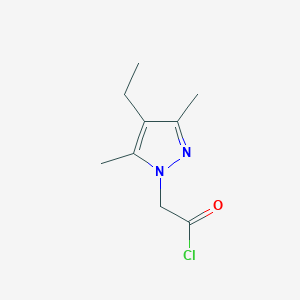 molecular formula C9H13ClN2O B3087186 (4-ethyl-3,5-dimethyl-1H-pyrazol-1-yl)acetyl chloride CAS No. 1171789-38-0