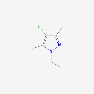molecular formula C7H11ClN2 B3087188 4-chloro-1-ethyl-3,5-dimethyl-1H-pyrazole CAS No. 1171799-90-8