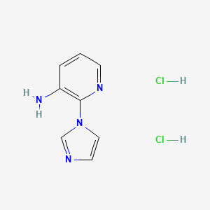molecular formula C8H10Cl2N4 B3087189 2-(1h-咪唑-1-基)-3-吡啶胺二盐酸盐 CAS No. 1171804-01-5
