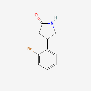 molecular formula C10H10BrNO B3087201 4-(2-Bromophenyl)pyrrolidin-2-one CAS No. 1171825-24-3
