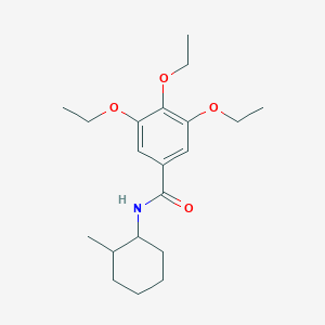 molecular formula C20H31NO4 B308721 3,4,5-triethoxy-N-(2-methylcyclohexyl)benzamide 