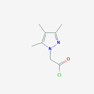 molecular formula C8H11ClN2O B3087214 (3,4,5-三甲基-1H-吡唑-1-基)乙酰氯 CAS No. 1171855-00-7