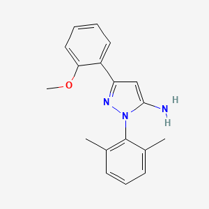 molecular formula C18H19N3O B3087231 1-(2,6-dimethylphenyl)-3-(2-methoxyphenyl)-1H-pyrazol-5-amine CAS No. 1171896-46-0