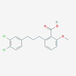molecular formula C17H16Cl2O3 B3087254 2-[3-(3,4-Dichloro-phenyl)-propyl]-6-methoxy-benzoic acid CAS No. 1171923-86-6