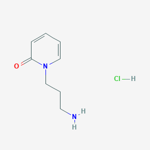 molecular formula C8H13ClN2O B3087292 1-(3-Aminopropyl)-1,2-dihydropyridin-2-one hydrochloride CAS No. 1172380-14-1