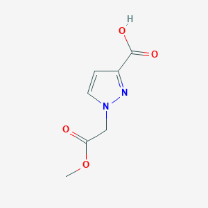 molecular formula C7H8N2O4 B3087317 1-(2-甲氧基-2-氧代乙基)-1H-吡唑-3-羧酸 CAS No. 1172800-52-0