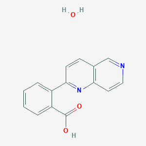molecular formula C15H12N2O3 B3087334 2-(1,6-Naphthyridin-2-yl)benzoic acid hydrate CAS No. 1172902-78-1