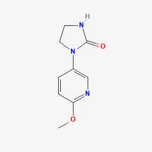 molecular formula C9H11N3O2 B3087354 1-(6-Methoxypyridin-3-yl)imidazolidin-2-one CAS No. 117298-83-6