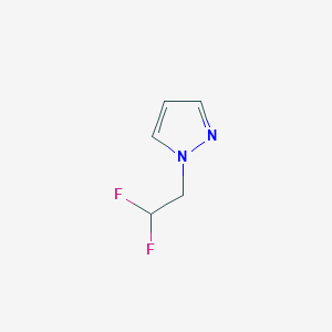molecular formula C5H6F2N2 B3087368 1-(2,2-difluoroethyl)-1H-pyrazole CAS No. 1173030-07-3