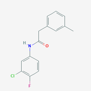 N-(3-chloro-4-fluorophenyl)-2-(3-methylphenyl)acetamide