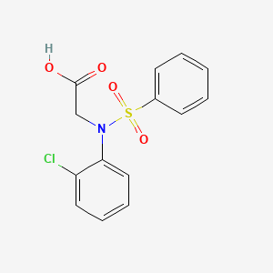 molecular formula C14H12ClNO4S B3087387 N-(2-chlorophenyl)-N-(phenylsulfonyl)glycine CAS No. 117309-39-4