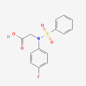 molecular formula C14H12FNO4S B3087395 N-(4-fluorophenyl)-N-(phenylsulfonyl)glycine CAS No. 117309-42-9