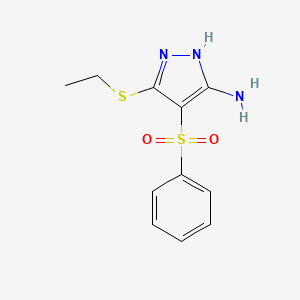 3-(ethylthio)-4-(phenylsulfonyl)-1H-pyrazol-5-amine