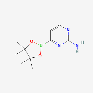 molecular formula C10H16BN3O2 B3087404 4-(4,4,5,5-四甲基-1,3,2-二氧杂硼环-2-基)嘧啶-2-胺 CAS No. 1173206-16-0