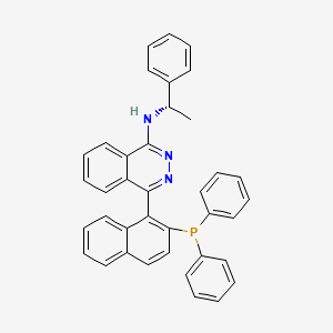 molecular formula C38H30N3P B3087454 N-[(S)-alpha-Methylbenzyl]-4-[(aS)-2-(diphenylphosphino)-1-naphthyl]phthalazine-1-amine CAS No. 1173836-08-2