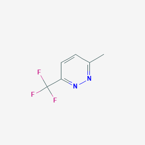 molecular formula C6H5F3N2 B3087456 3-甲基-6-(三氟甲基)吡啶二嗪 CAS No. 1173897-84-1