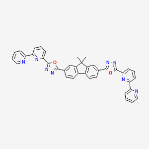 molecular formula C39H26N8O2 B3087474 Bpy-FOXD, 2,7-双[2-(2,2'-联吡啶-6-基)-1,3,4-恶二唑-5-基 CAS No. 1174006-45-1