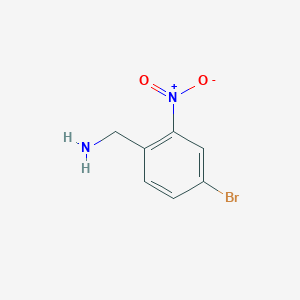 molecular formula C7H7BrN2O2 B3087479 (4-Bromo-2-nitrophenyl)methanamine CAS No. 1174006-84-8
