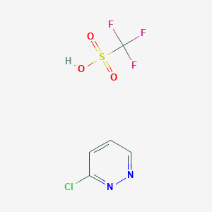 molecular formula C5H4ClF3N2O3S B3087516 3-氯哒嗪三氟甲磺酸酯 CAS No. 1174307-32-4