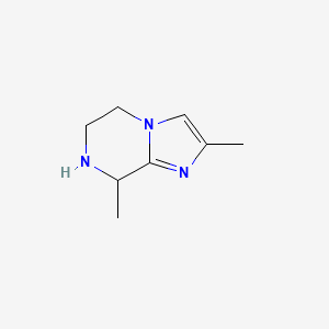 molecular formula C8H13N3 B3087533 2,8-二甲基-5,6,7,8-四氢-咪唑并[1,2-a]吡嗪 CAS No. 1174645-47-6