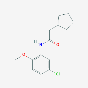 molecular formula C14H18ClNO2 B308754 N-(5-chloro-2-methoxyphenyl)-2-cyclopentylacetamide 