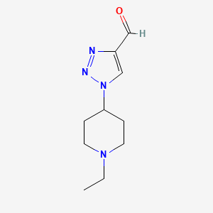 molecular formula C10H16N4O B3087561 1-(1-乙基哌啶-4-基)-1H-1,2,3-三唑-4-甲醛 CAS No. 1175146-85-6
