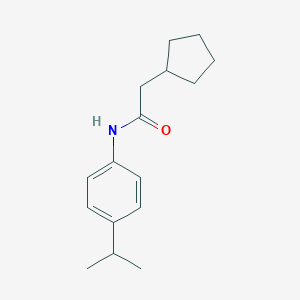 molecular formula C16H23NO B308758 2-cyclopentyl-N-(4-isopropylphenyl)acetamide 