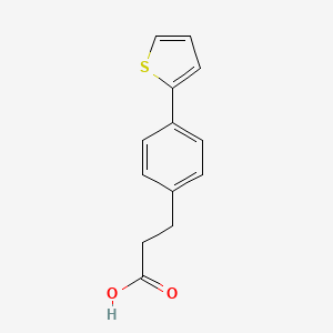 molecular formula C13H12O2S B3087587 3-(4-噻吩-2-基苯基)-丙酸 CAS No. 1175915-22-6